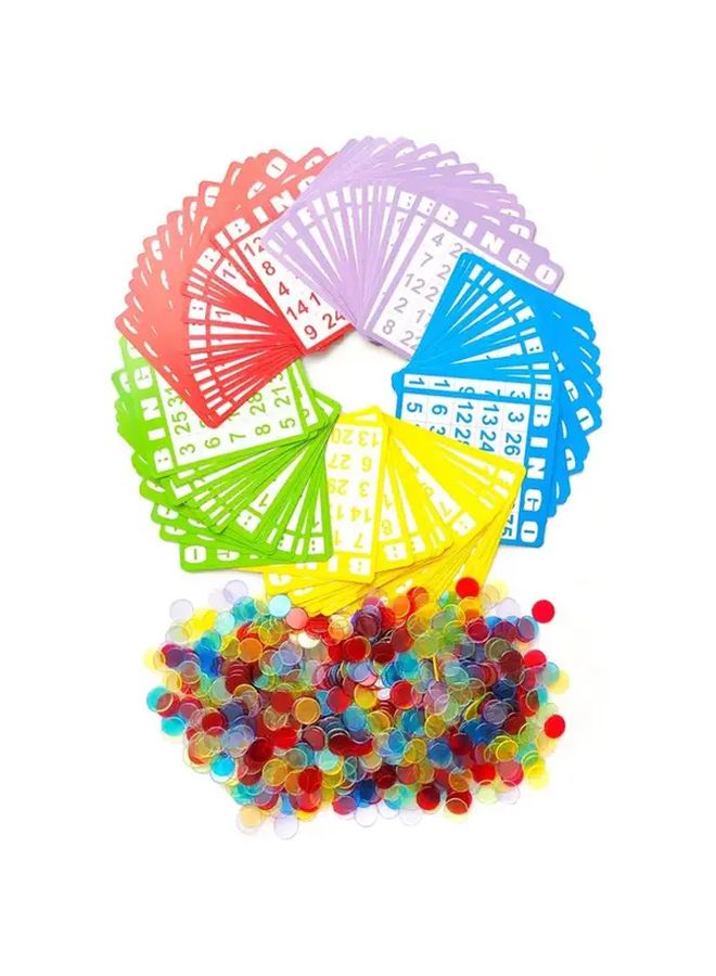 50 Bingo Cards Set With 100 Colorful Transparent Disks For Family School Games - Image 2