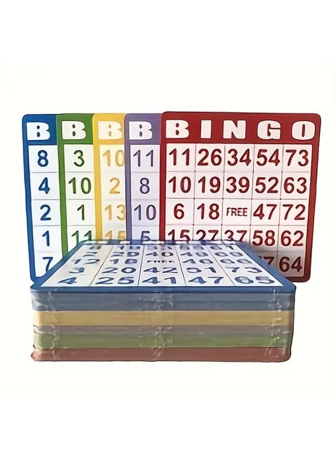 50 Bingo Cards Set With 100 Colorful Transparent Disks For Family School Games - Image 1