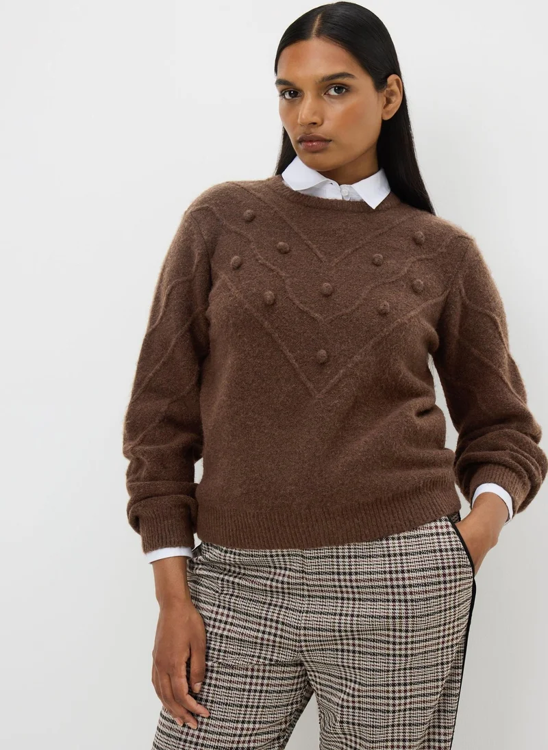 Matalan Chocolate Bobble Stitch Jumper