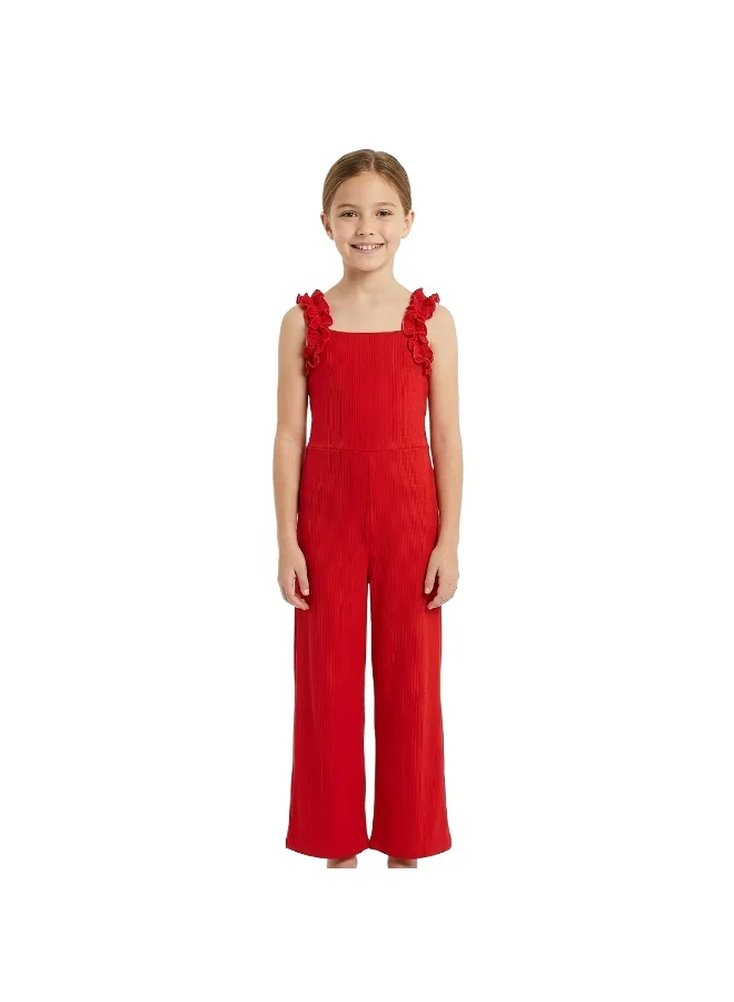 ايكو AIKO - Girls One Piece Red Jumpsuit 9-10Years