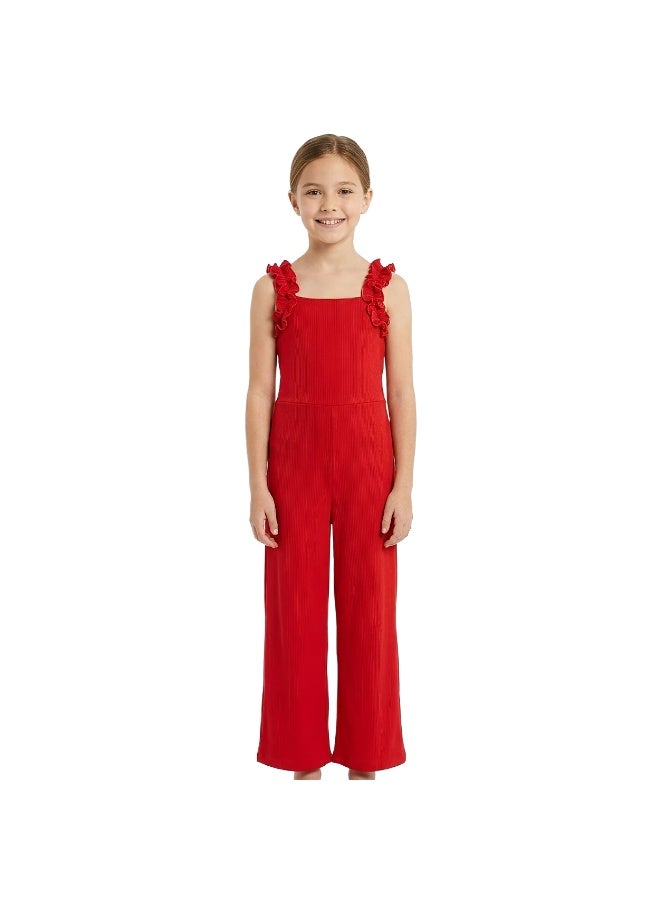 AIKO - Girls One Piece Red Jumpsuit 9-10Years - Image 1
