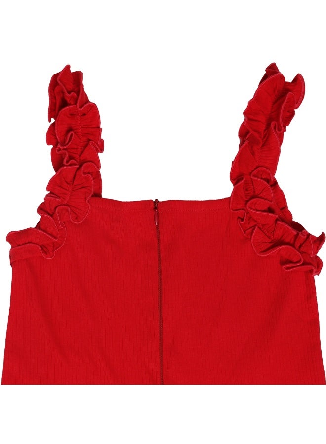 AIKO - Girls One Piece Red Jumpsuit 9-10Years - Image 4