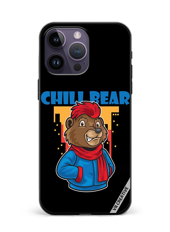 VR CREATIVE Protective Case Cover For Apple iPhone 16 Pro Max Chill Bear Design Multicolour