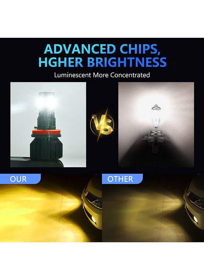 Generic - Multicolor LED Fog Light Bulb H8 H9 H11 Color Changing Fog Lights Multicolor Wireless APP BT Control DRL Fog Driving Lights Bulbs Pack of 2 - Image 1
