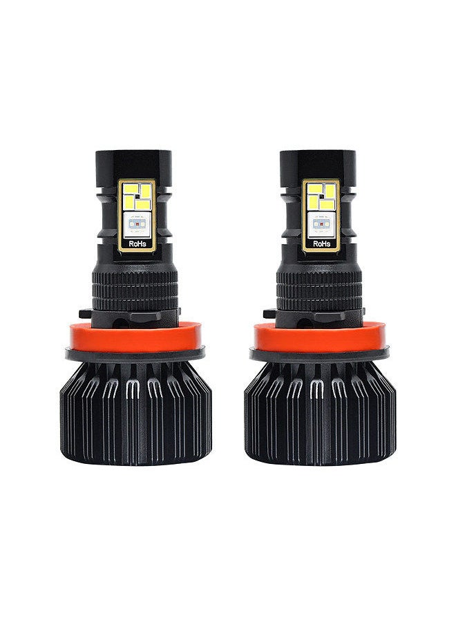 Generic - Multicolor LED Fog Light Bulb H8 H9 H11 Color Changing Fog Lights Multicolor Wireless APP BT Control DRL Fog Driving Lights Bulbs Pack of 2 - Image 1