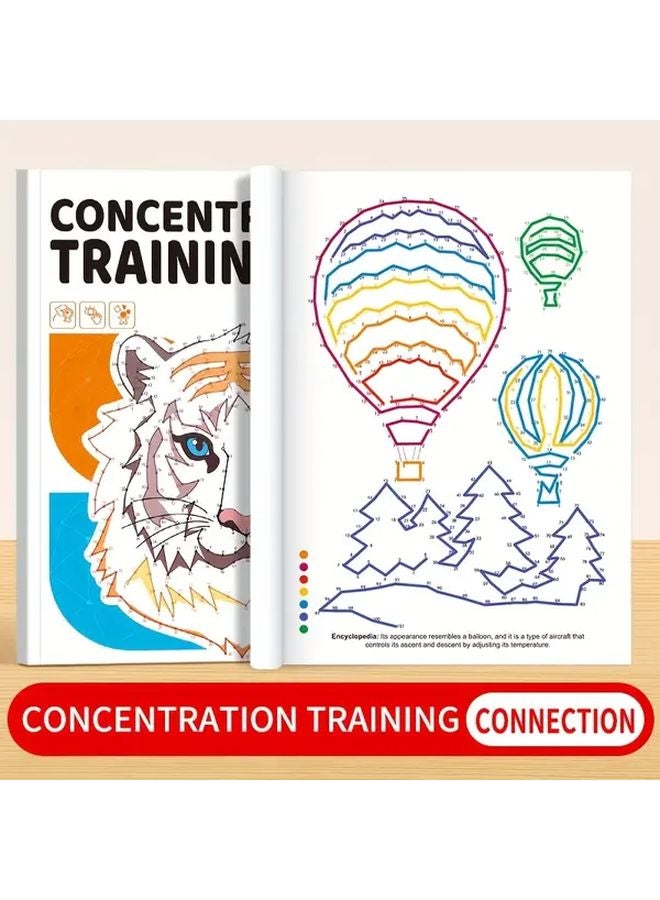 Reusable Kids Jigsaw Puzzle Book With Maze Game Coloring Pages Fine Motor Skills Development Three Exercise Paper - Image 3