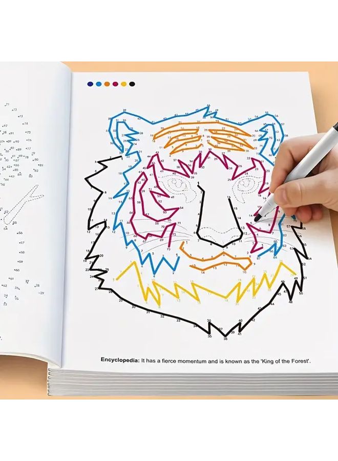 Reusable Kids Jigsaw Puzzle Book With Maze Game Coloring Pages Fine Motor Skills Development Three Exercise Paper - Image 5