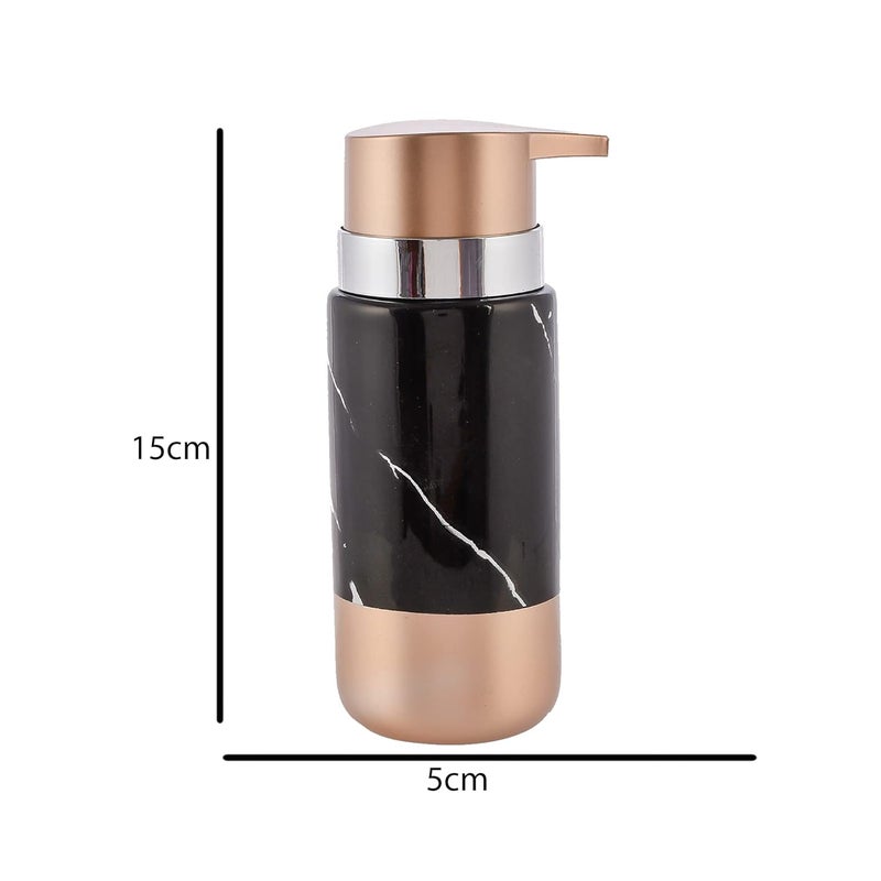 TAGROCK Ceramic Liquid Soap Dispenser Pump for Shampoo Sanitizers Liquid Handwash Ideal for Home KitchenBathroom 250ml Pack of 1 Black - Image 3
