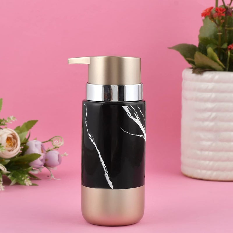 TAGROCK Ceramic Liquid Soap Dispenser Pump for Shampoo Sanitizers Liquid Handwash Ideal for Home KitchenBathroom 250ml Pack of 1 Black - Image 2