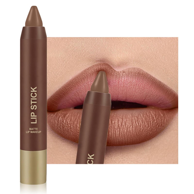 Erinde Matte Lipstick Crayon for Women Soft Nude 24 Hour Lipstick Lip Liner Pencil Neutral lip stick long lasting waterproof Vegan CrueltyFree 01 - Image 3