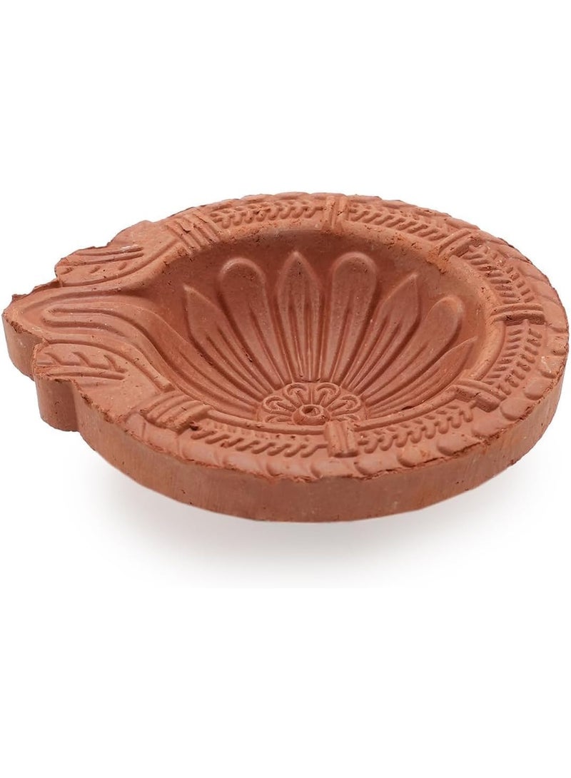 SHOP NEW ARRIVALS Clay Diyas for Diwali Decor: Traditional Handmade Terracotta Earthen Oil Lamps, Perfect for Puja, Pooja, and Welcoming Deepawali. Crafted from Natural Mitti, Ideal Indian Gift Giving / 2 Pcs-24 Diyas - Image 2
