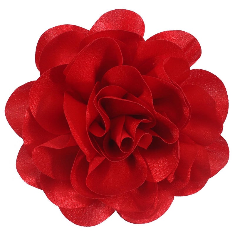 Merdia 6.3 Inches Red Rose Hair Clip Large Flower Brooches for Women | Elegant Red Flower Rose Brooch Pins for Women Fashion | Charming Floral Lapel Pins & Flowers Brooch Pin Must Have in Dress Accessories - Image 1