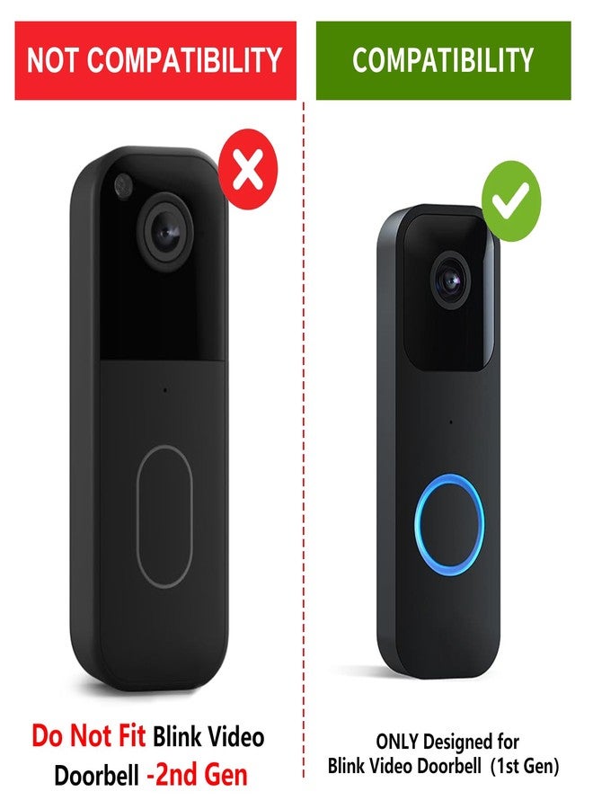 wochel No-Drilling Door Mount for Blink Video Doorbell, Adhesive Doorbell Mount Bracket, Accessories for Blink Doorbell Home Security System（Black） - Image 2