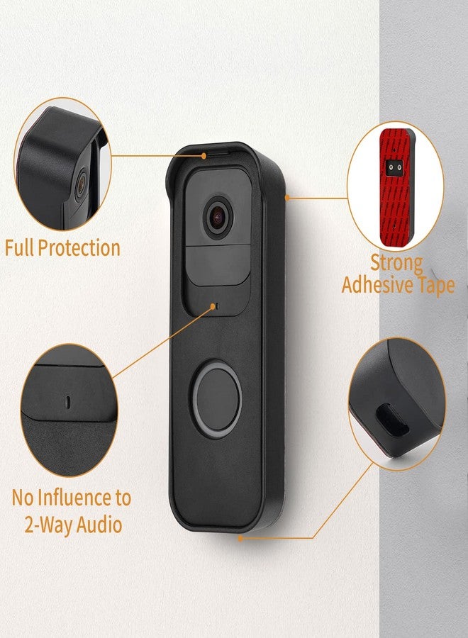 wochel No-Drilling Door Mount for Blink Video Doorbell, Adhesive Doorbell Mount Bracket, Accessories for Blink Doorbell Home Security System（Black） - Image 4