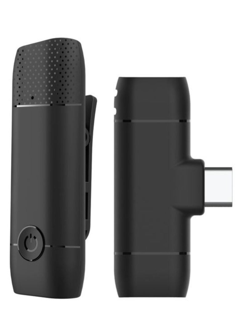ELTRAZONE 2.4GHz Wireless Clip-on Lavalier Microphone M10 Black - Image 1