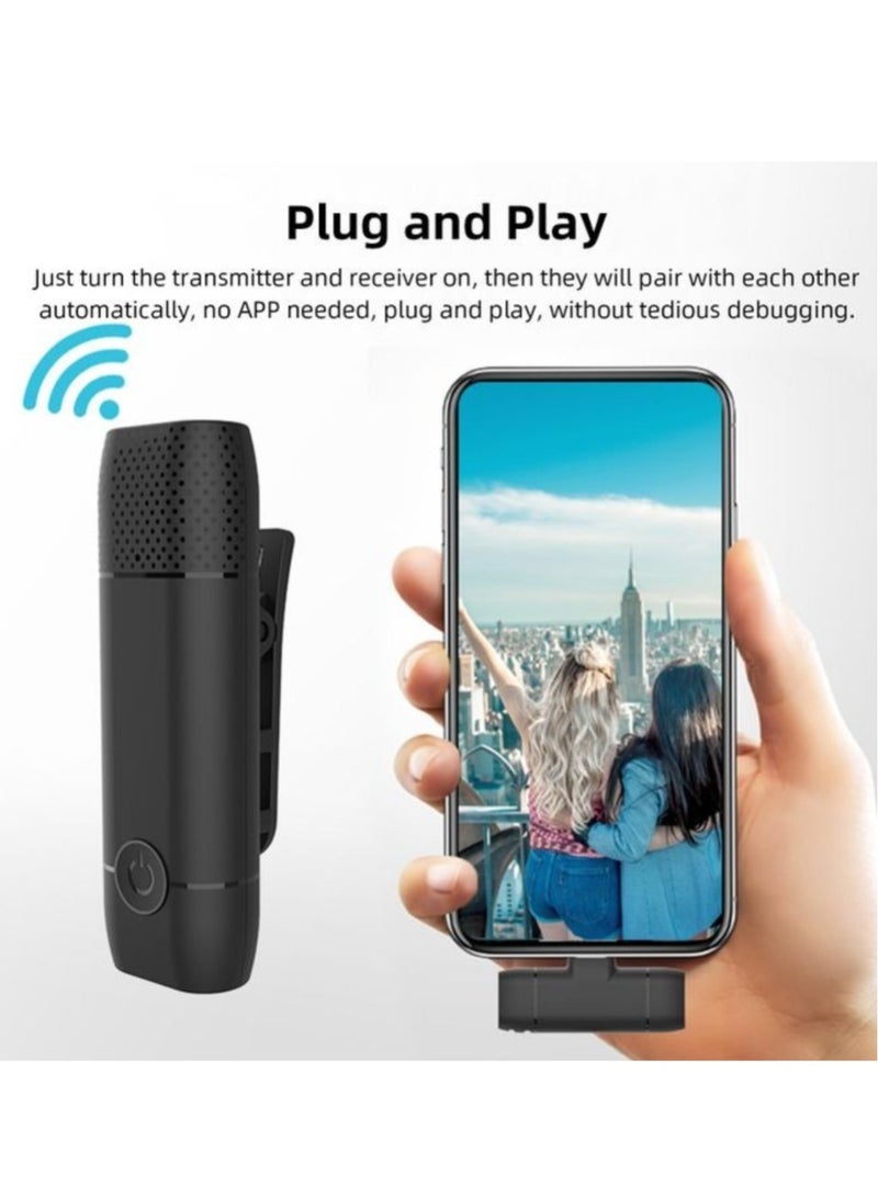 ELTRAZONE 2.4GHz Wireless Clip-on Lavalier Microphone M10 Black - Image 3