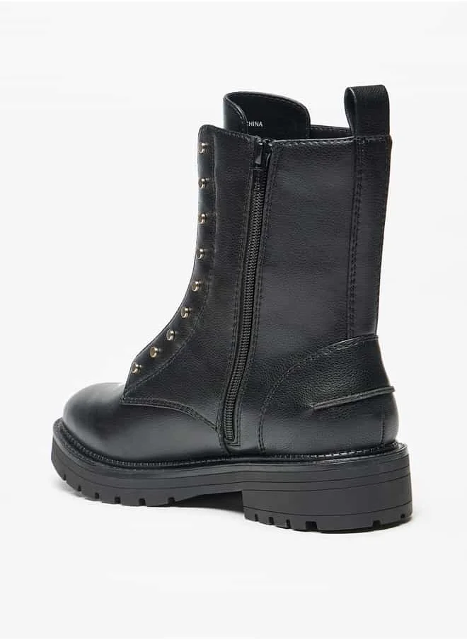 Celeste Women's Solid Ankle Boots with Zip Closure