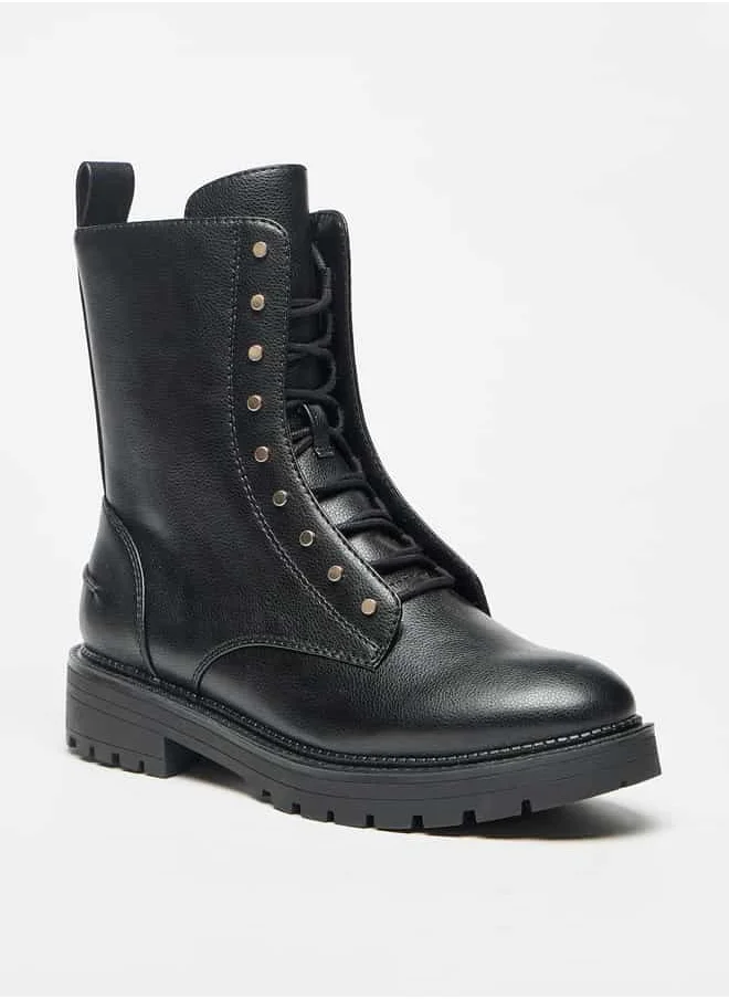 Celeste Women's Solid Ankle Boots with Zip Closure