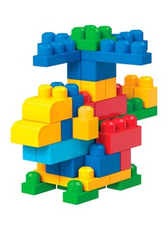 Mega Bloks First Builders Toddler Blocks Toys Set, Big Building Bag Collection with 80 Pieces and Storage, Blue, Ages 1+ Years  - Image 3