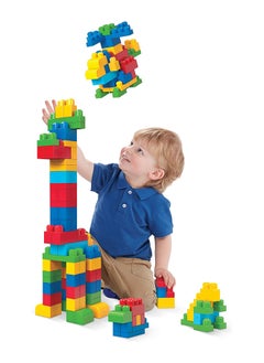 Mega Bloks First Builders Toddler Blocks Toys Set, Big Building Bag Collection with 80 Pieces and Storage, Blue, Ages 1+ Years  - Image 2
