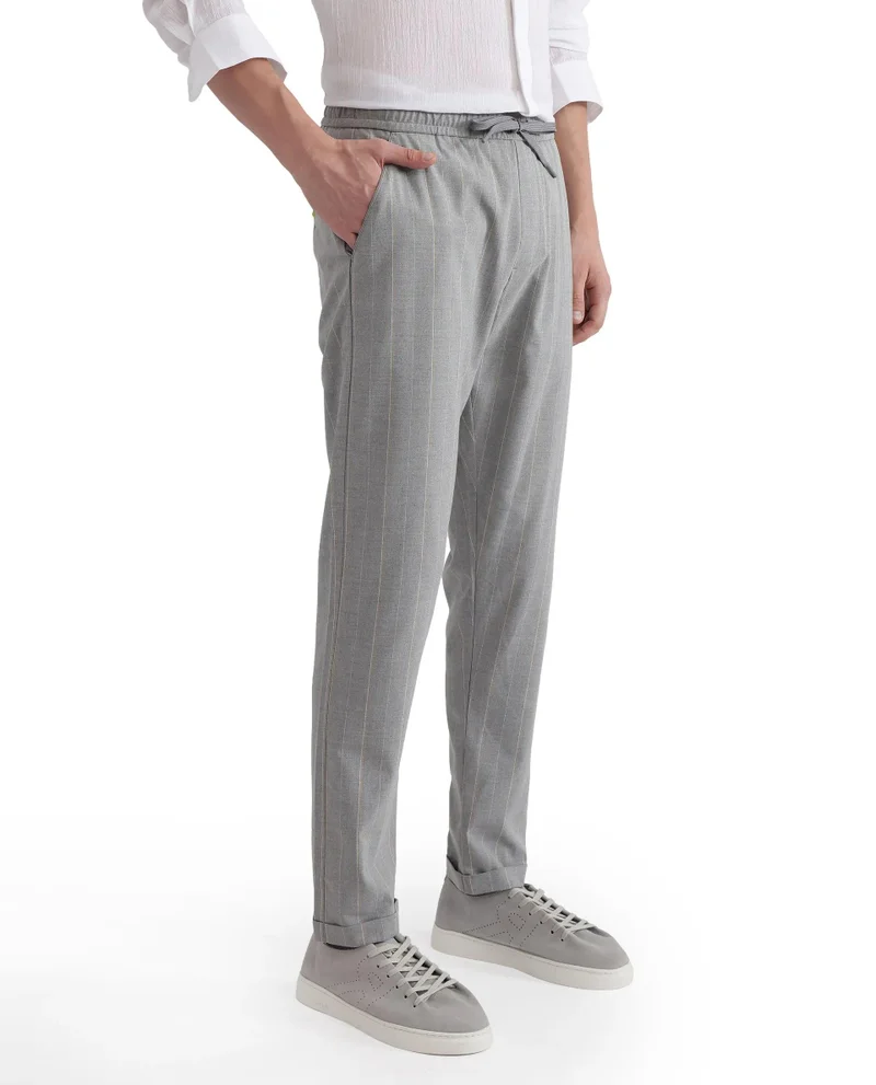 Rare Rabbit Men's Regular Fit Plain Trouser