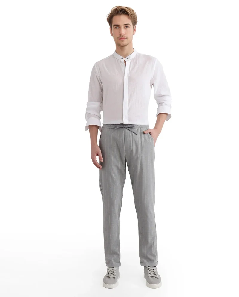 Rare Rabbit Men's Regular Fit Plain Trouser