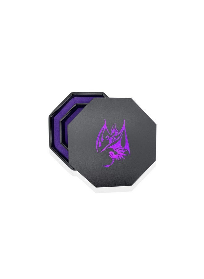 Norse Foundry Purple Dragon - D&D Dice Tray of Holding by Norse Foundry, 8” Octagon Shape Dice Rolling Tray for Dice Games Like RPG and DND, Dice Box Storage, Removable Top Lid - Soft Padded Inner Lining - Image 3