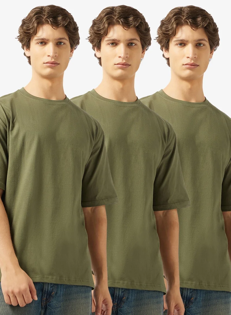 Seventy Five Basics Pack of 3 Oversized T-Shirt