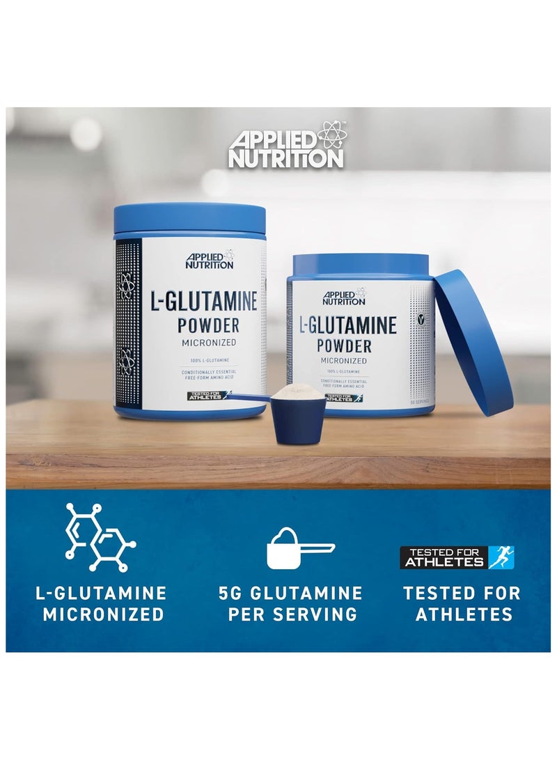 Applied Nutrition L Glutamine Powder - Amino Acid, Muscle Strength & Recovery, Boosts Immune System, Unflavoured (500g - 100 Servings) - Image 2