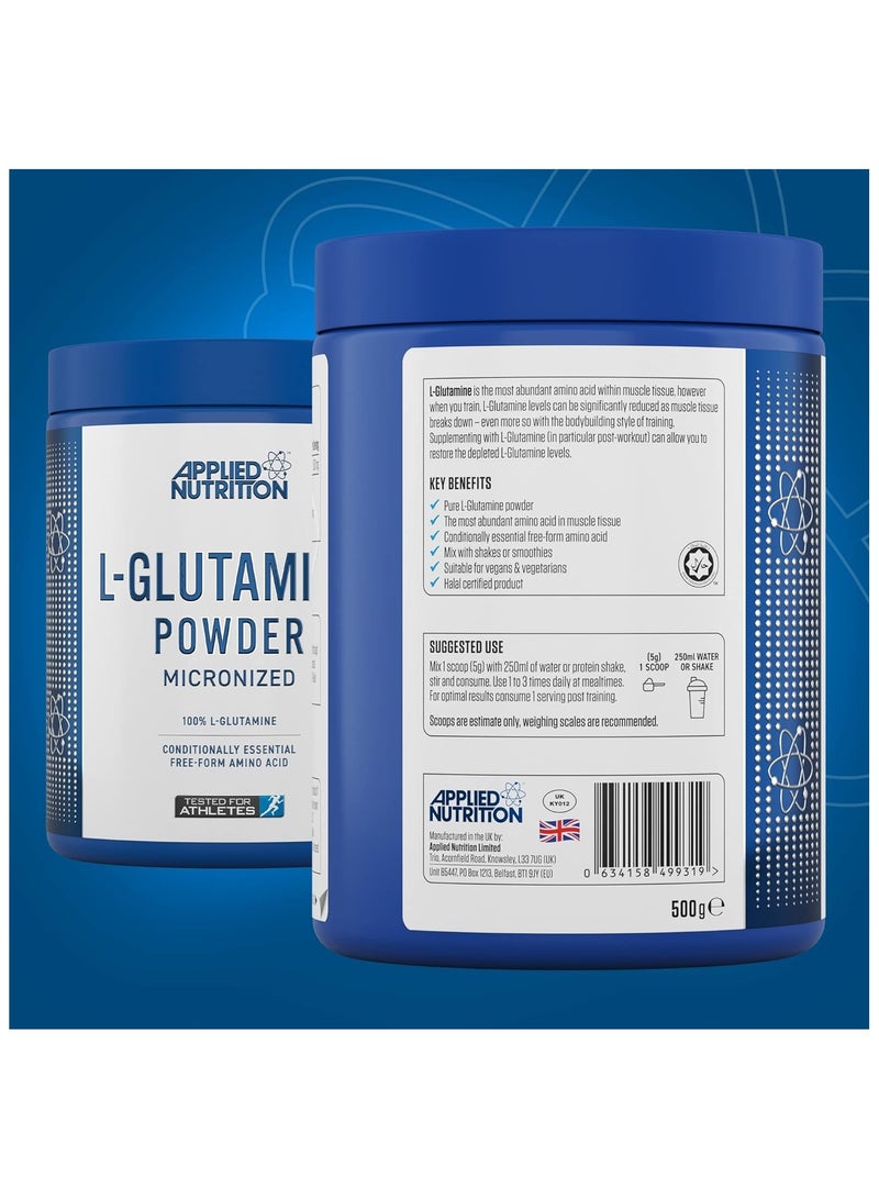 Applied Nutrition L Glutamine Powder - Amino Acid, Muscle Strength & Recovery, Boosts Immune System, Unflavoured (500g - 100 Servings) - Image 3