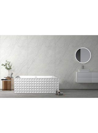 Milano Diamond Freestanding Bathtub 1700X780X600 | Acrylic Free Standing Bathtub | Floor Standing Bath Tub For Toilet Bathroom Washroom - White - pzsku/Z7B751DAC923065235704Z/45/_/1728541750/b6ad0e0b-1649-485f-addd-113583d119e5
