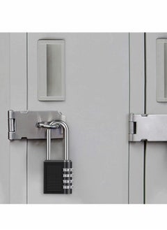 Y&D Combination Padlock, Long Shackle 4 Digit Locker Lock Weatherproof Outdoor for School Gym Locker, Door, Fence, Hasp, Shed, Garage, Storage Box(Black) 2 Pack  - Image 2