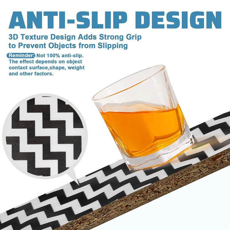 STYEVA Printed Anti-Slip Shelf Liner Mat Sheet for Drawers, Shelves, Tables, Cupboards, Fridge, Kitchen, Home, and Office - 45 CM X 5 M (Zigzag Design) - Image 3
