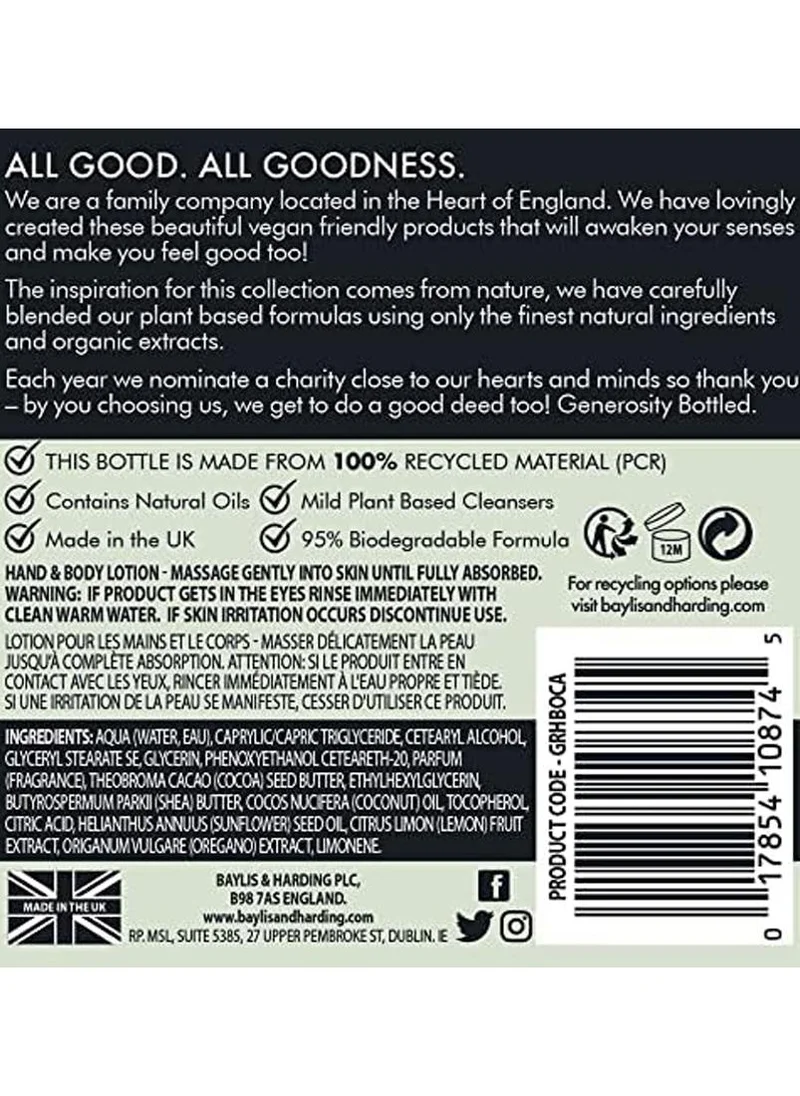 Baylis & Harding  Goodness Oud, Cedar & Amber Hand & Body Lotion, 500ml | Luxurious Moisturizing Lotion for Dry Skin | Vegan & Cruelty-Free Skincare  | Best Price UAE