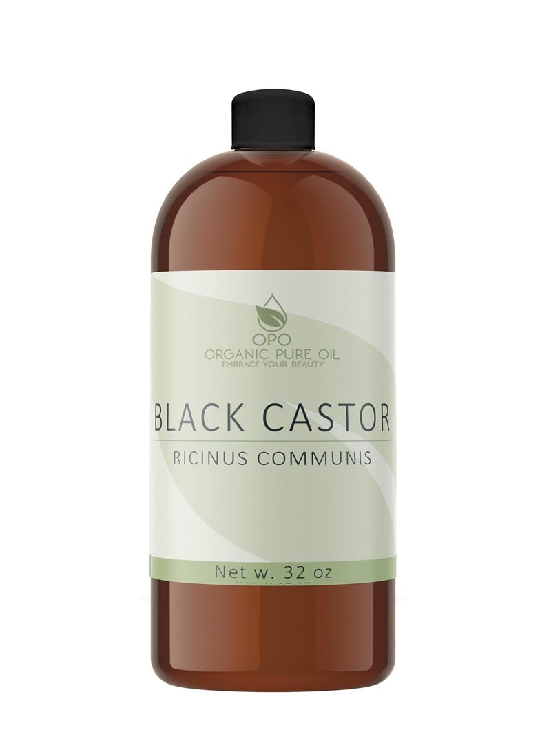 OPO - Unrefined Black Castor Oil - 32 oz - Brazilian smokey, Cold Pressed,Smoky scent, Non-GMO, Free of any Chemicals, Fillers Virgin Carrier Oil for Skin, Hair, Nails, Body, & More. Packaging may vary - Image 1