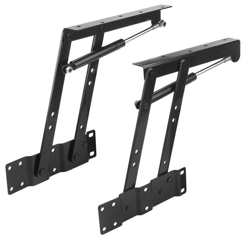GENHAKON 1 Pair Folding Lift And Up Hinges  Heavy Duty Lift Up Hydraulic Hinge For Home Mechanism Hardware Coffee Table Furniture Lifting Tool  By Genhakon. - Image 1