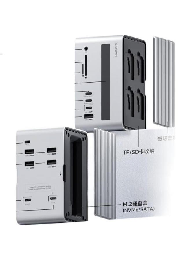 Hagibis Expansion Dock, Desktop Audio Pickup Expansion Dock, M.2 Hard Drive Enclosure, Type-C Converter, Usb Interface, Thunderbolt 4, Compatible With Apple Computers, Mac Laptops, Expansion - Image 3