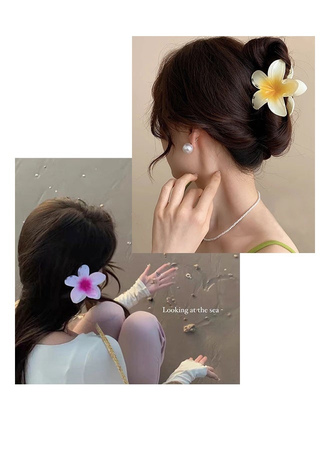 4 قطع من مشابك الشعر الزهرية، مشابك شعر قوية غير قابلة للانزلاق، إكسسوارات شعر كهدية للعطلات، إكسسوار ذيل الحصان للنساء - Image 4