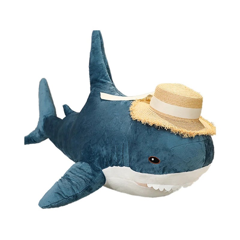 Y&D 2025 New Arrivals Trendy Large Striped Shark Plush Toy Pillow Embroidered Valentine's Day Gift for Girls Top Trending Product - Image 3