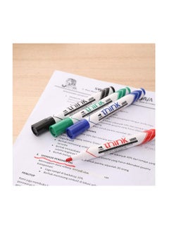 Deli 4-Piece Dry Erase White Board Marker Round Tip Multicolour  - Image 2