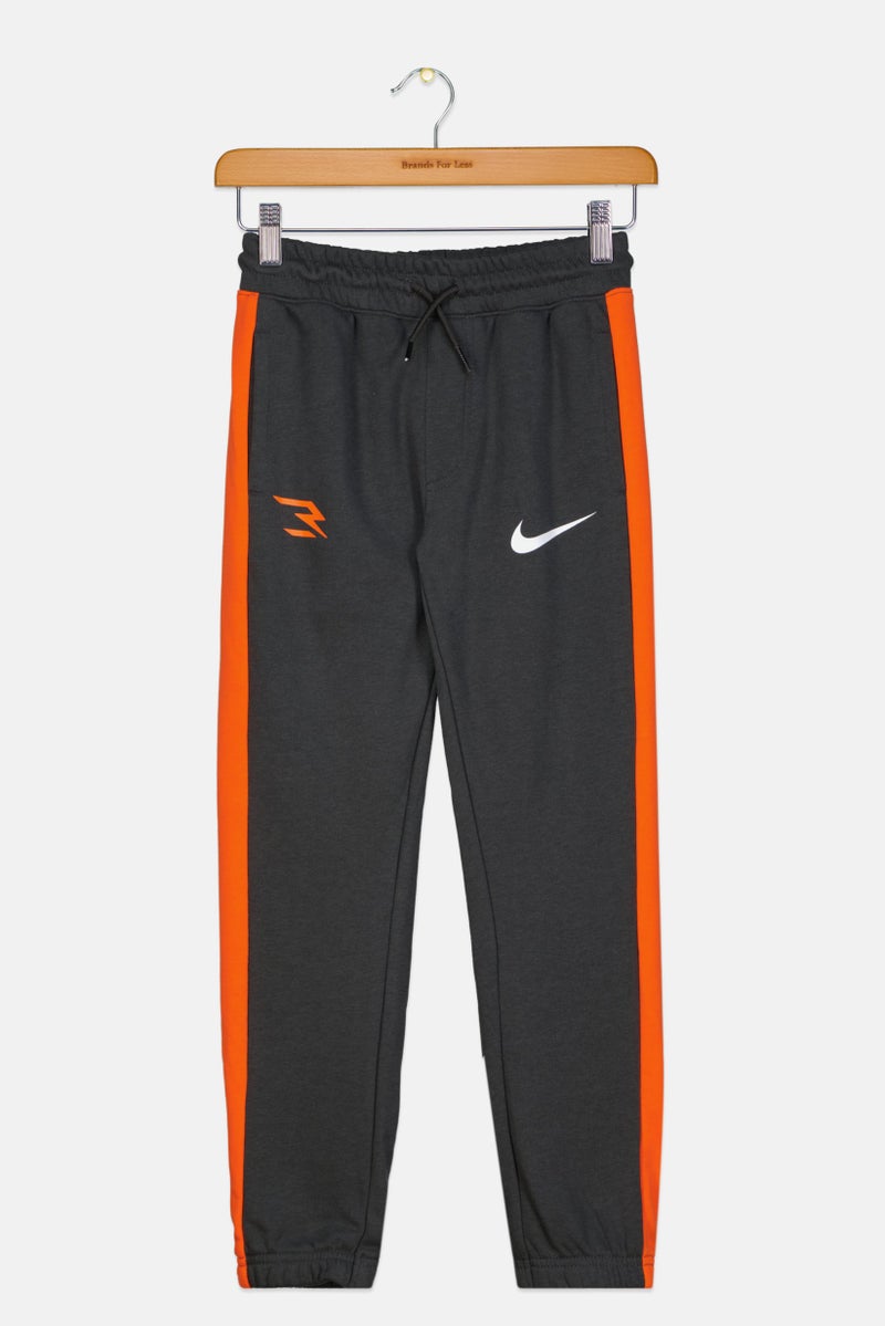 Nike Nike 3Brand by Russell Wilson Kids Boy Sportswear Fit Brand Logo Sweatpants, Grey  - Image 1