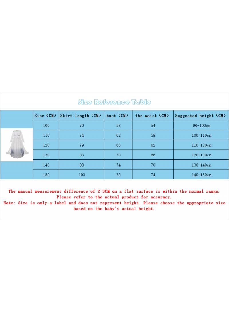 Fairytale Princess Elsa Frozen Breathable Themed Party Deluxe Edition Fancy Dress Cosplay Costume With Accessories Best Gift For Girl Birthday Gift - Image 2