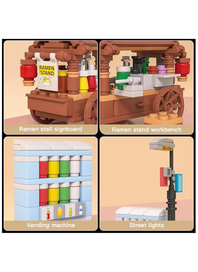 mould king Mould King 24026 City Building set, Mini building Kit Shop, Ramen shop building Kit, Street View series stacked building toy models 8+  - Image 3
