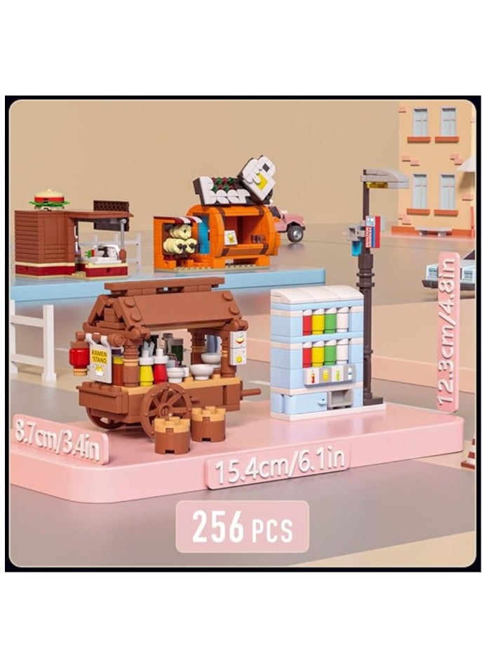 mould king Mould King 24026 City Building set, Mini building Kit Shop, Ramen shop building Kit, Street View series stacked building toy models 8+  - Image 5