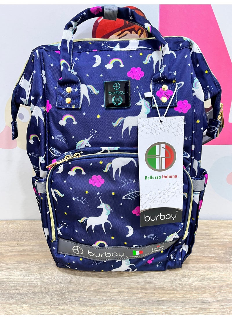 burbay Burbay Unicorn Design Diaper Backpack - Large Capacity & Practical for Mothers  - Image 2
