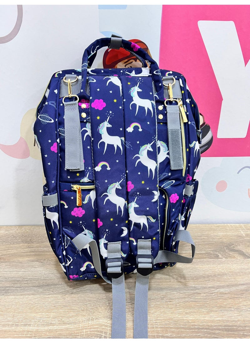 burbay Burbay Unicorn Design Diaper Backpack - Large Capacity & Practical for Mothers  - Image 4