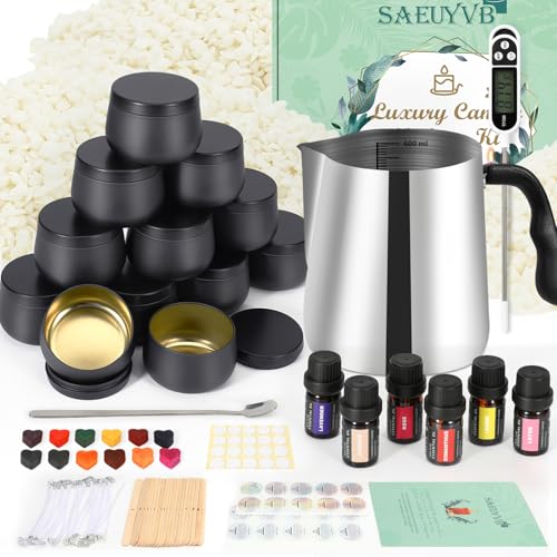 SAEUYVB Candle Making Kit for Adults - Full Set Candle Making Supplies - Soy Candle Kit - DIY Starter Scented Soy Candle Making Kit - Perfect Decoration for Family Life - Image 1