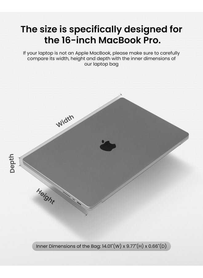 Tomtoc tomtoc 360 Protective Laptop Carrying Case for M3 MacBook Pro 16-inch A2991 M2/M1 Pro/Max A2780 A2485 2023-2019, The New Razer Blade 15, Jumper 16 inch Laptop, Water-Resistant Accessory Sleeve Bag  - Image 3
