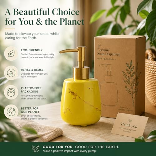 Whizzo® Durable Handwash Bottle for Wash Basin | Soap Dispenser for Kitchen | Shampoo Dispenser for Bathroom | Handwash Soap Dispenser Pump | Bathroom Accessories (Yellow, 300ML, 153) - Image 4