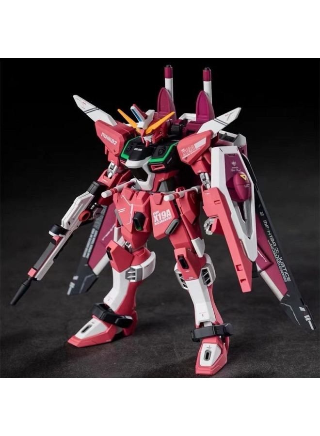 National Model Boy Assembled Toy Gundam Model Hg Unicorn Red Heretic Angel Strike Free Building Block Figure-Color:Life Unlimited Justice + Flying Backpack-free Stand
